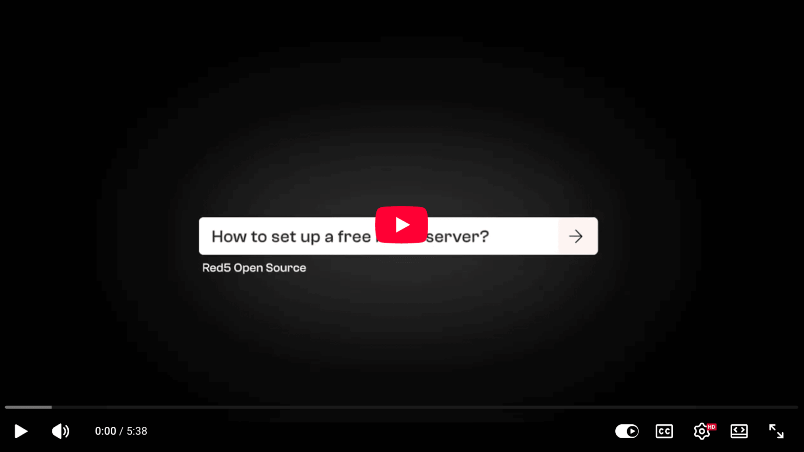 how to set up a free rtmp server with open-source red5?