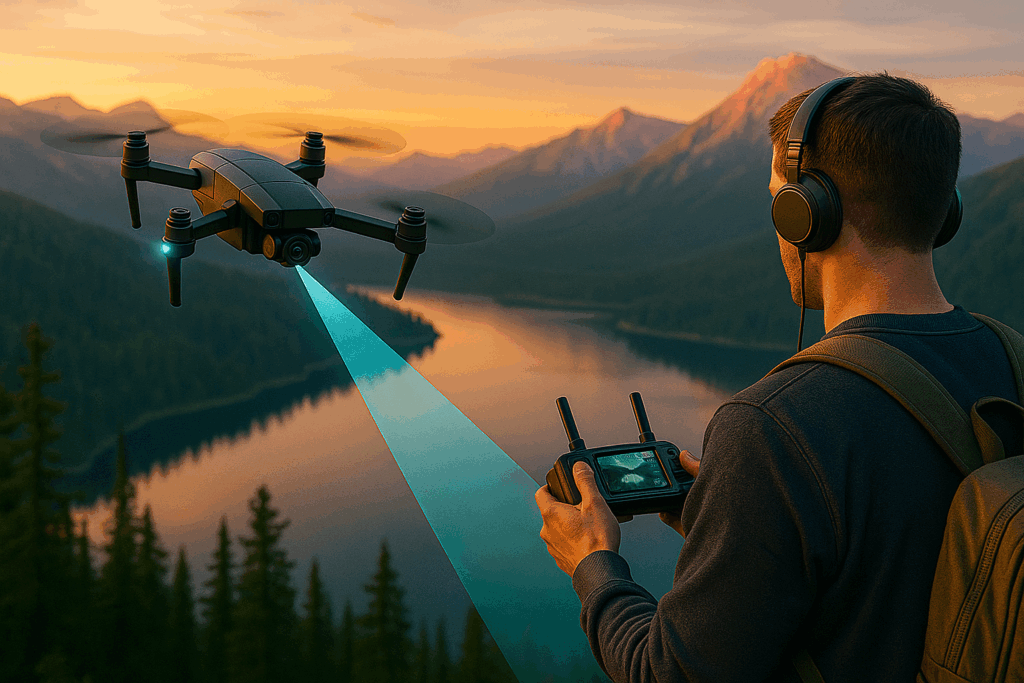 what is drone live streaming content creator controls the drone to capture footage