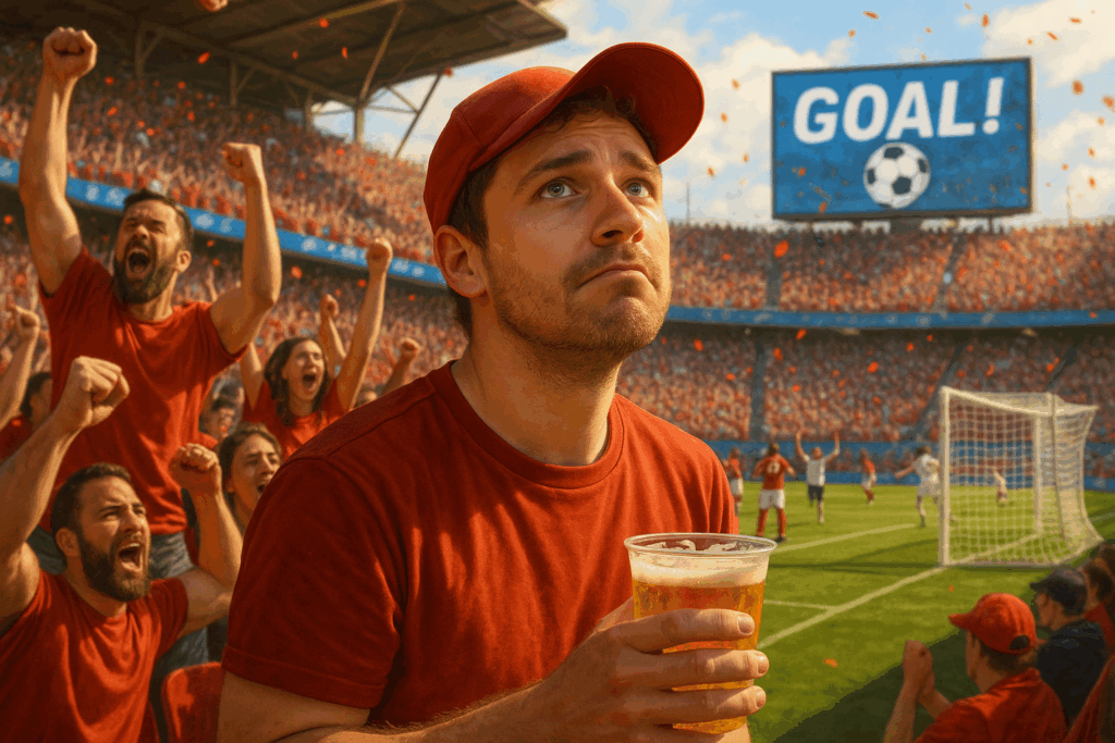 goal missed at stadium goal missed because of human perception at stadium