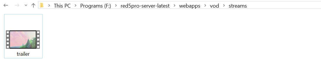 Copying media file into stream directory