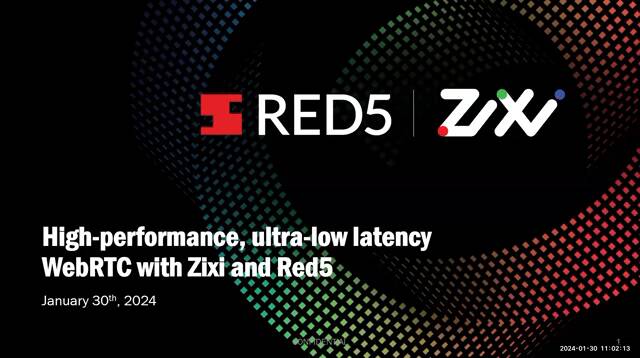 Webinar: Unlock Advanced Real-Time Streaming Solutions with Zixi & Red5