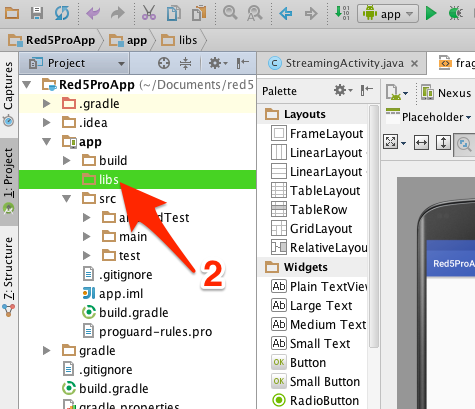 Select the Android Project