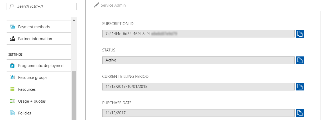 Subscription Properties