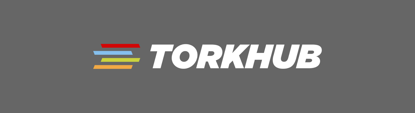 TorkHub logo on grey background