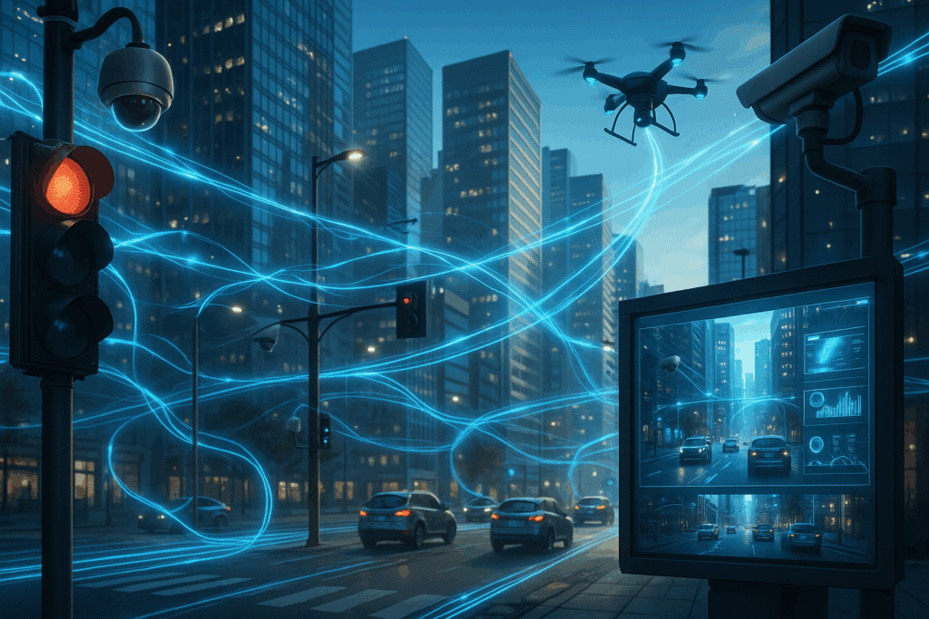 Illustration of the smart city concept