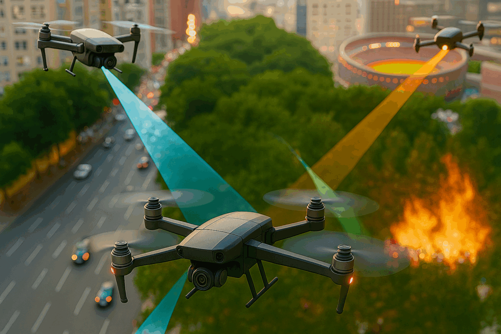 different situations where live streaming from drones can be useful