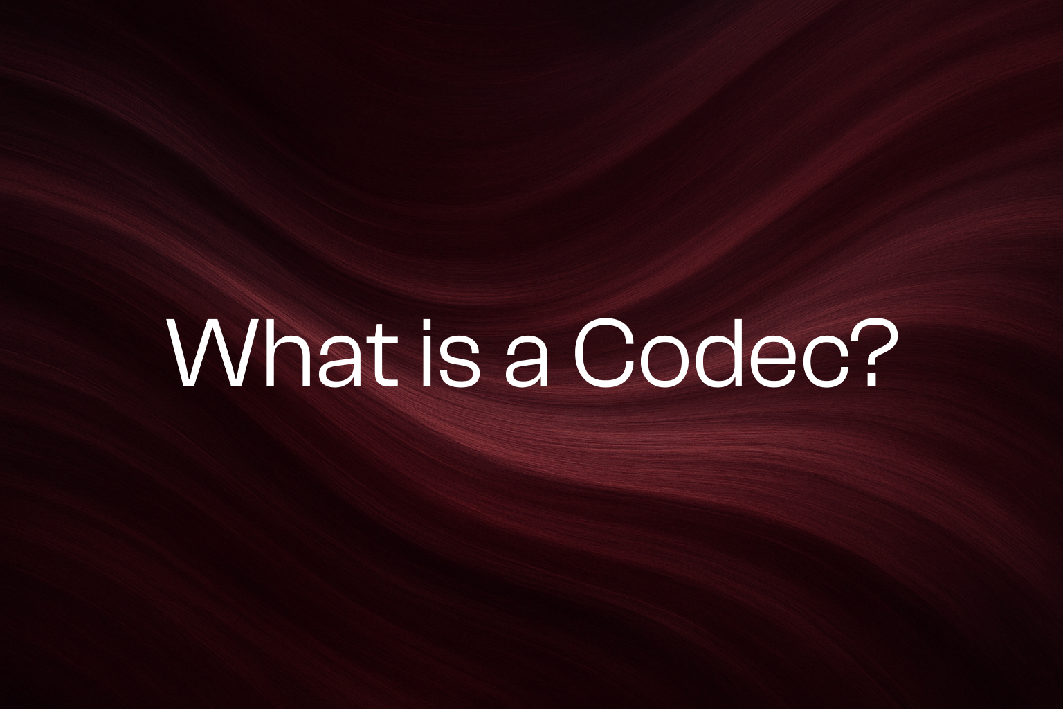 What is a codec