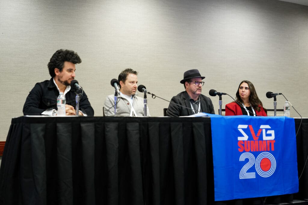 Chris Allen at the panel at SVG Summit 2025