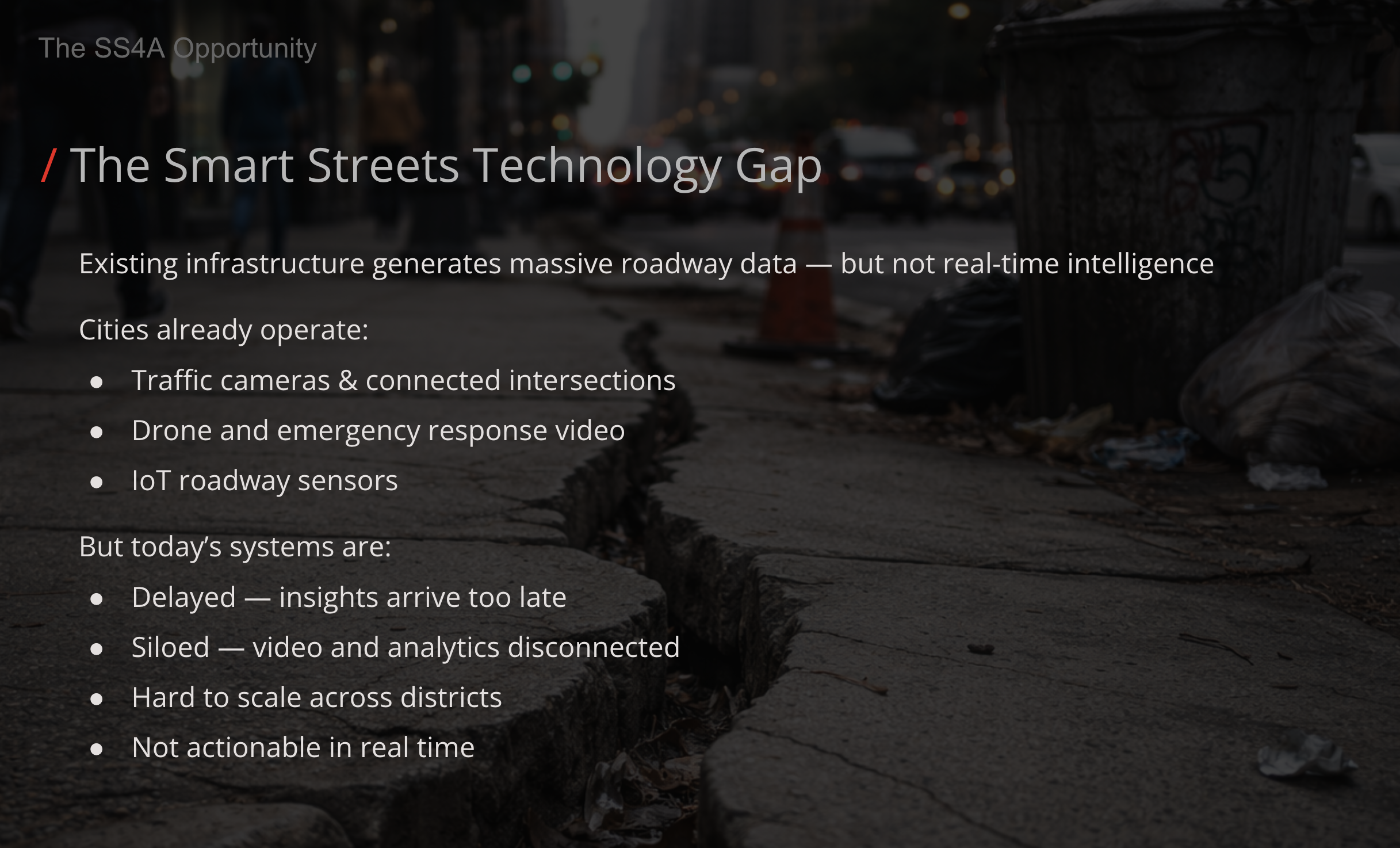 the smart streets technology gap ss4a the smart streets technology gap ss4